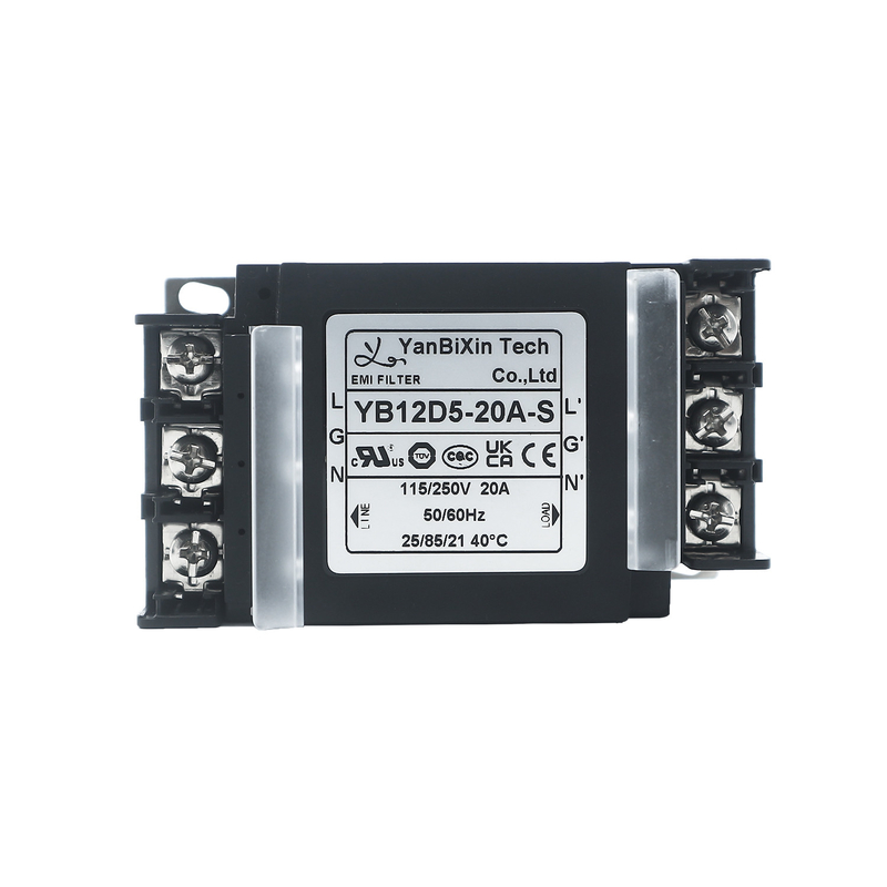 YBX 新型単相フィルター 安全なプラスチックホイス EMI/EMCフィルター 端末ブロックカバー