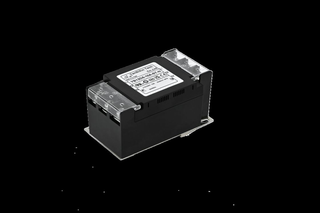 端子台カバー付き単相フィルタ安全プラスチックハウジングEMI/EMCフィルタ