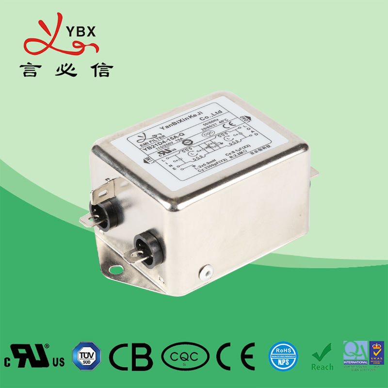 産業EMI EMCの電力線フィルター高性能YB22D4 20A 250VAC