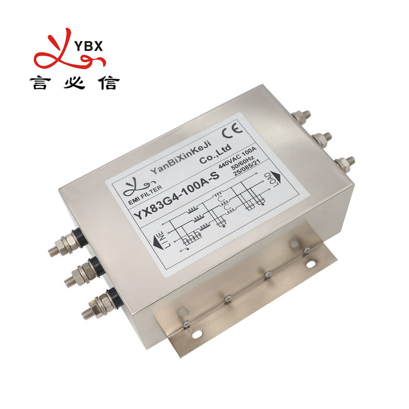 YX83シリーズ 3相フィルター 3線 EMIフィルター 100A 高功率フィルター
